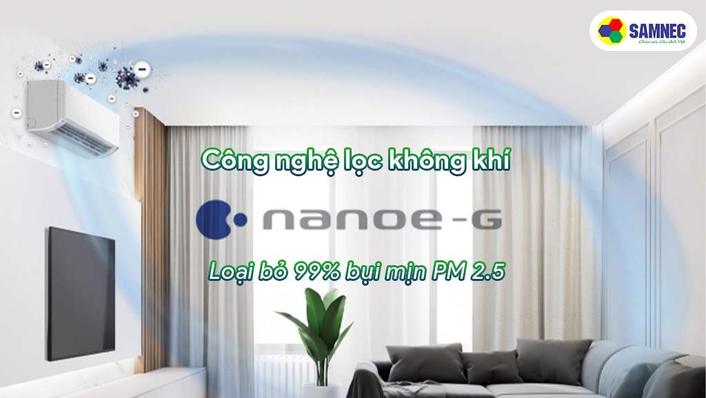 Công nghệ Nanoe-G điều hoà 1 chiều Panasonic Inverter 1 HP CU/CS-PU9ZKH-8M