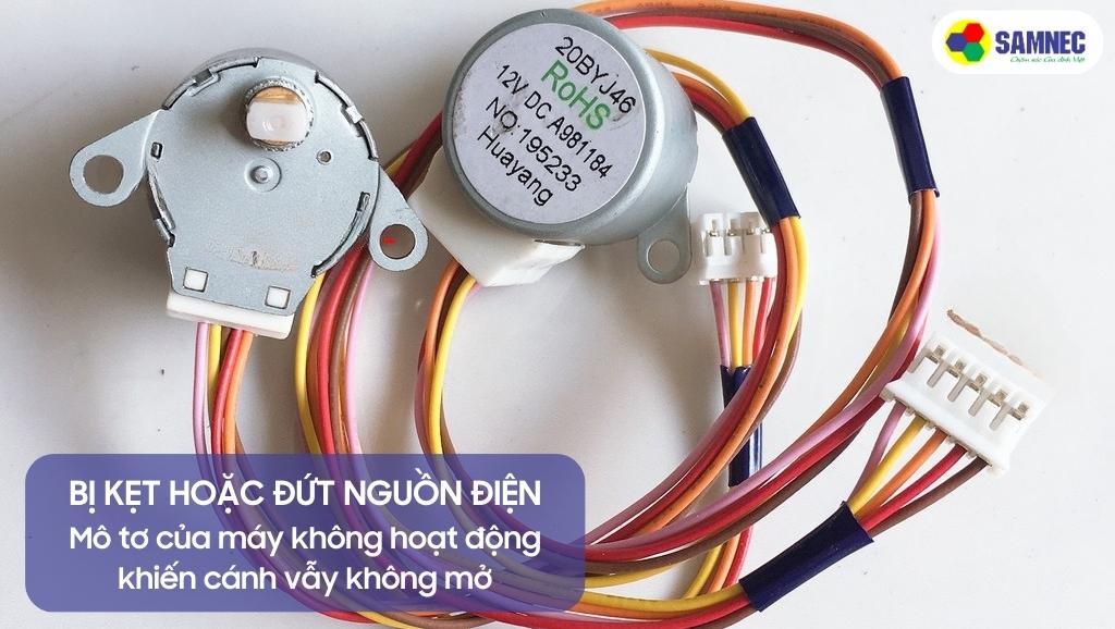 Dây động cơ cánh vẫy của điều hoà bị đứt