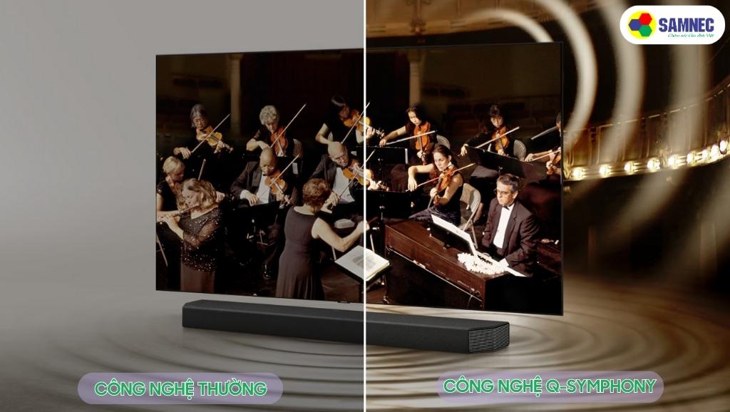 Công nghệ Q-Symphony của tivi Samsung Q60B
