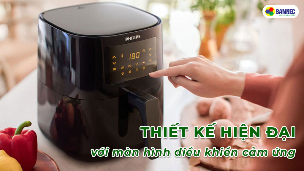 Thiết kế hiện đại của nồi chiên không dầu Philips HD9252/90