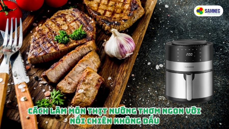 Cách làm món thịt sườn nướng với nồi chiên không dầu
