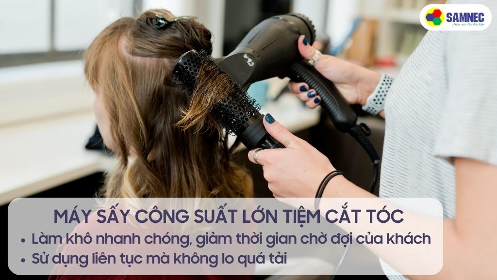Máy sấy công suất lớn ở tiệm cắt tóc