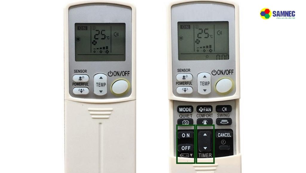 Hẹn giờ bật điều hoà Daikin mẫu cũ