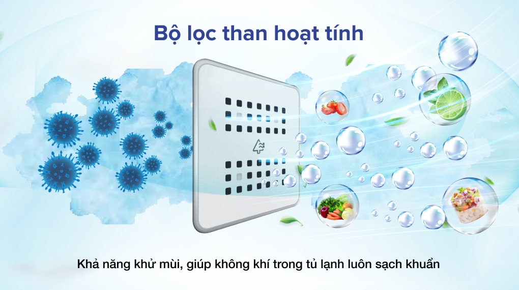Khử mùi than hoạt tính - Tủ lạnh Samsung Inverter 339 lít RB33T307055/SV 