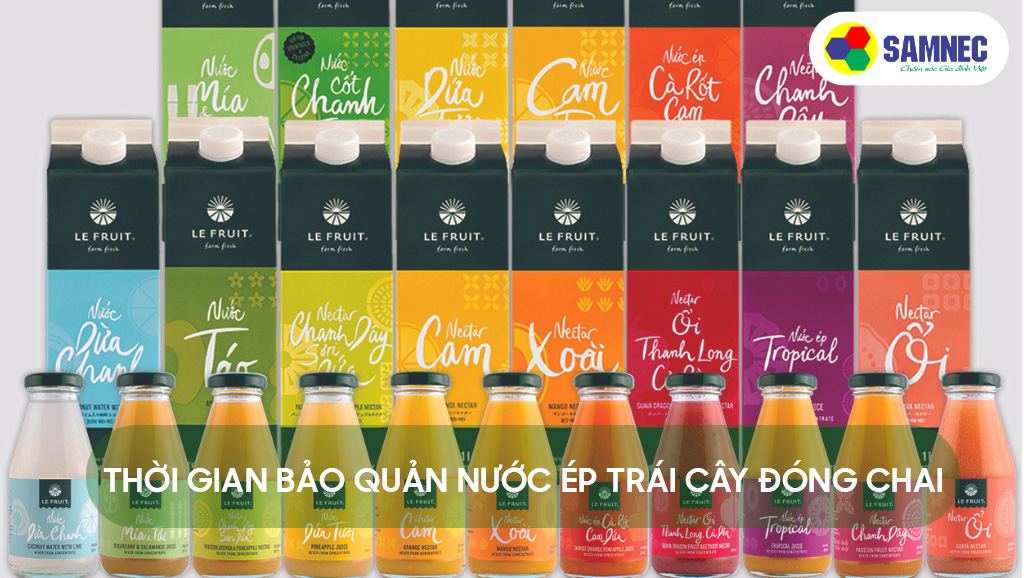 Bảo quản nước ép trái cây đóng chai trong tủ lạnh