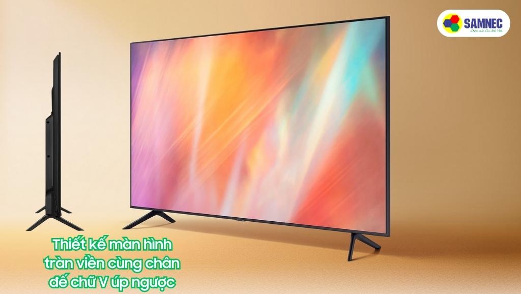 Thiết kế 3 cạnh không viền của Tivi Samsung AU7002