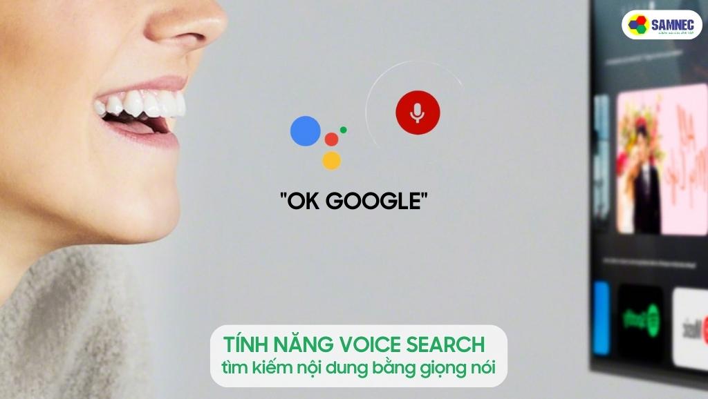 Tìm kiếm bằng giọng nói trên tivi Sony X90L