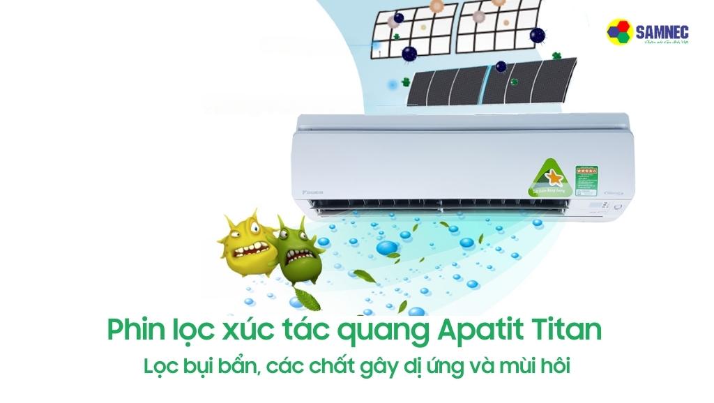 Phin lọc xúc tác quang Apatit Titan của máy lạnh Daikin 9000 BTU FTF25UV1V/RF25UV1V