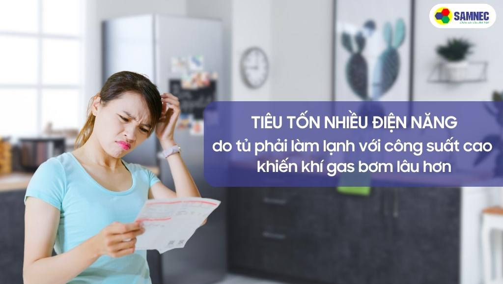 Tủ lạnh hết gas làm tốn điện