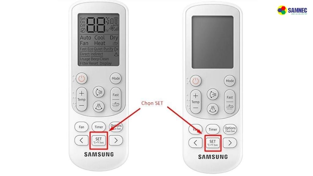 Reset Filter trên remote điều hòa Samsung 