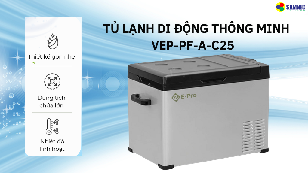 Thết kế tủ lạnh VEP-PF-A-C25 hiện đại 