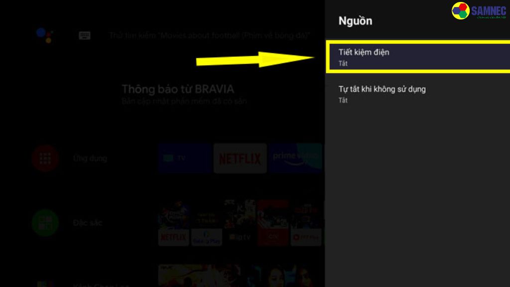 Bước 5:&nbsp;Chọn "Tiết kiệm điện"/"Power Saver".