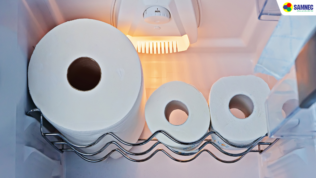 Bỏ giấy vệ sinh, khăn giấy vào trong tủ lạnh thì có tác dụng gì?