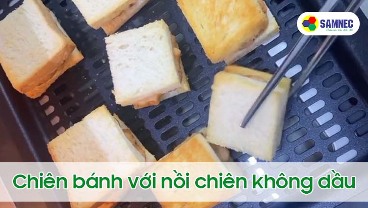 Chiên bánh với nồi chiên không dầu