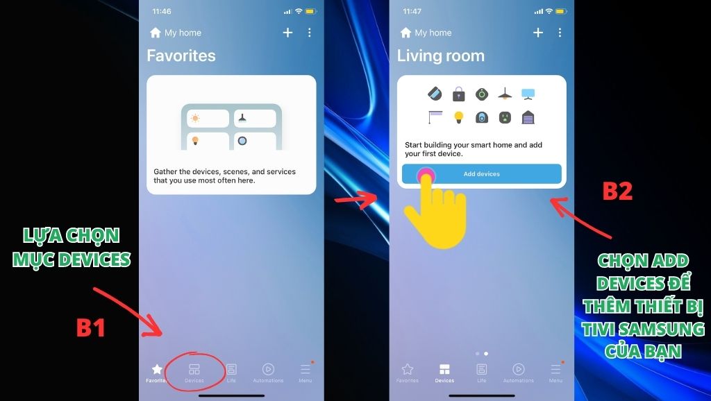 Thêm tivi Samsung vào ứng dụng SmartThings