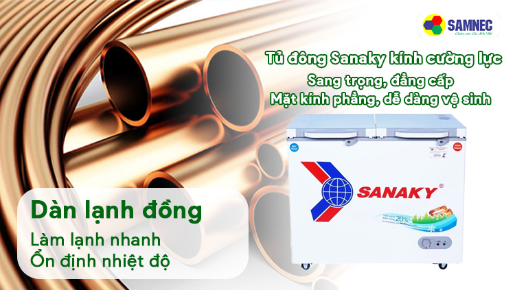 Những đặc điểm nổi bật trên tủ đông mát Sanaky 300 lít VH4099W2KD
