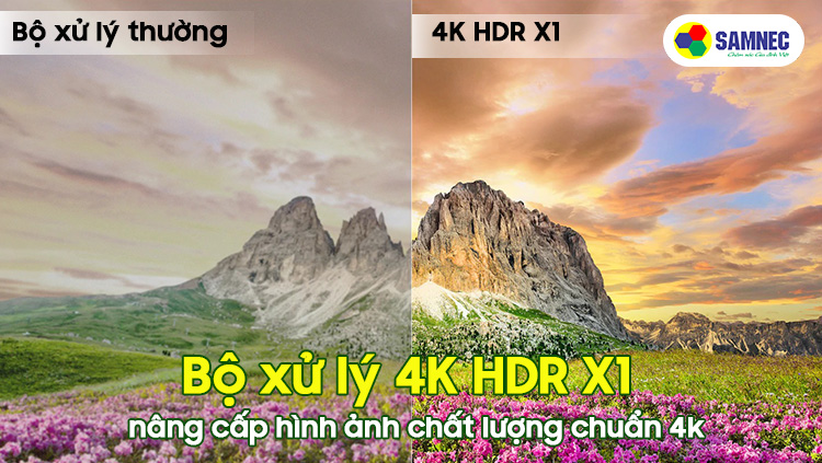 Bộ xử lý 4K HDR X1 tivi Sony