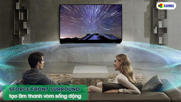 S-Force Front Surround kết hợp Dolby Atmos tạo âm thanh vòm trên tivi Sony