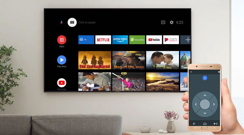 Android Tivi OLED Sony 4K 55 inch KD-55A8H - Android TV Remote Control