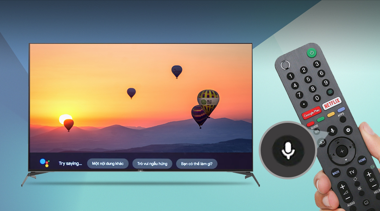 Android Tivi Sony 4K 65 inch KD-65X9500H - Điều khiển bằng giọng nói hỗ trợ tiếng Việt 