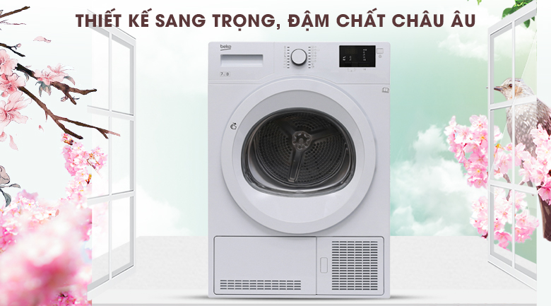 Máy sấy quần áo ngưng tụ Beko 8kg DU8133GA0W