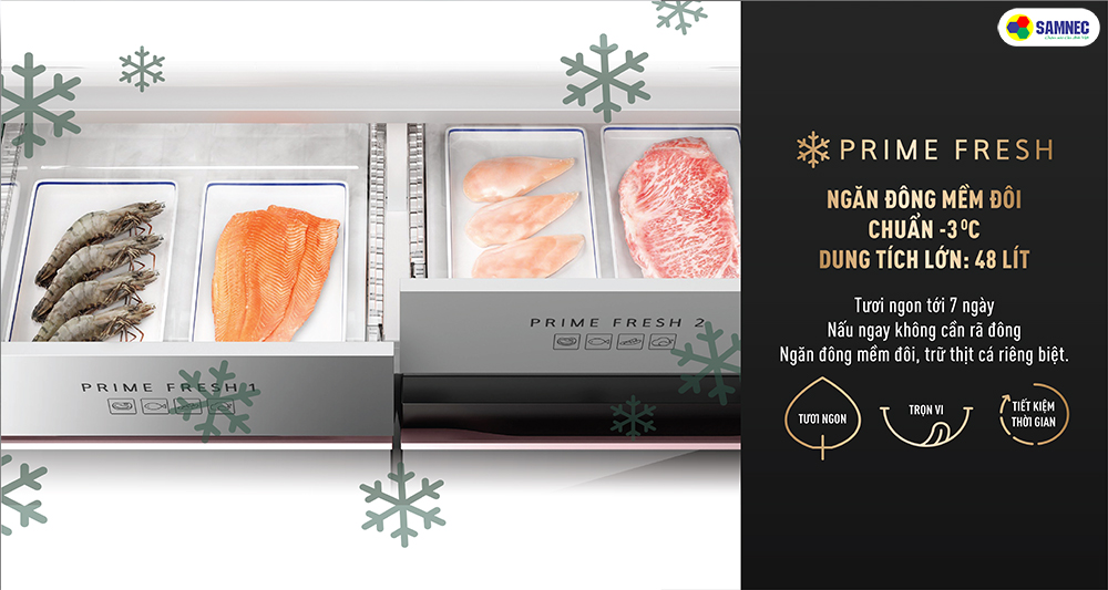Ngăn Prime Fresh dung tích lớn trên Tủ lạnh 6 cửa PRIME+ Edition NR-WY720ZMM