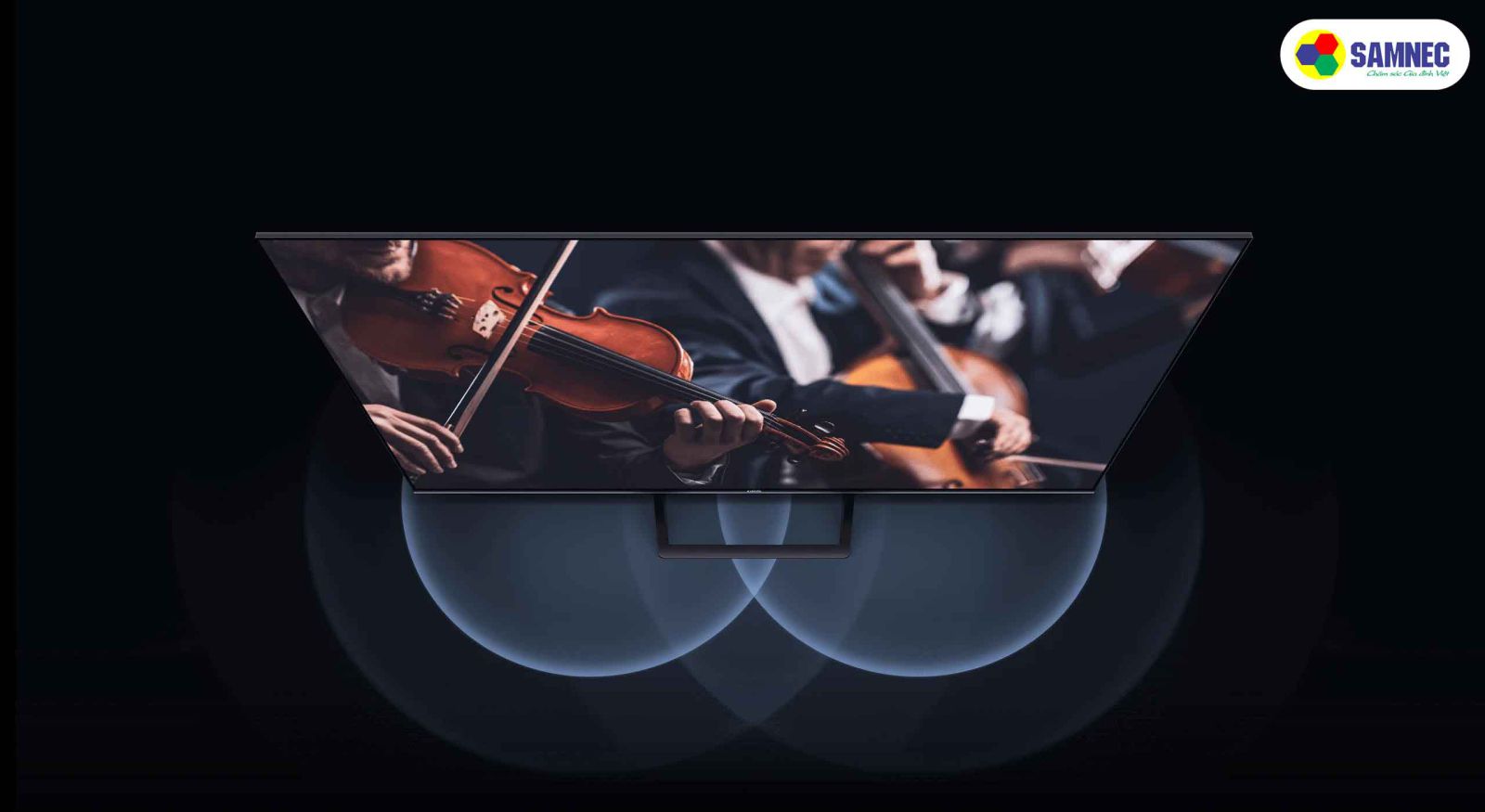 Âm thanh nổi chân thật với 2 loa 12W trên Xiaomi Google Tivi 4K 55 inch 55A Pro L55M8-A2SEA