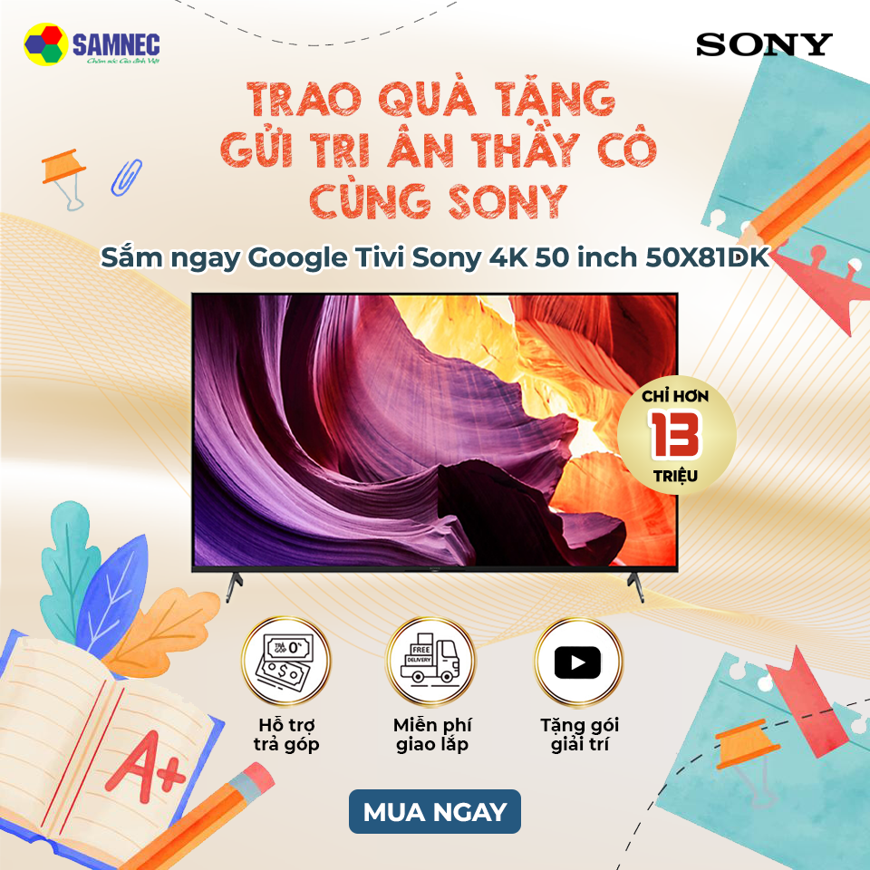 Tivi sony tặng thầy cô
