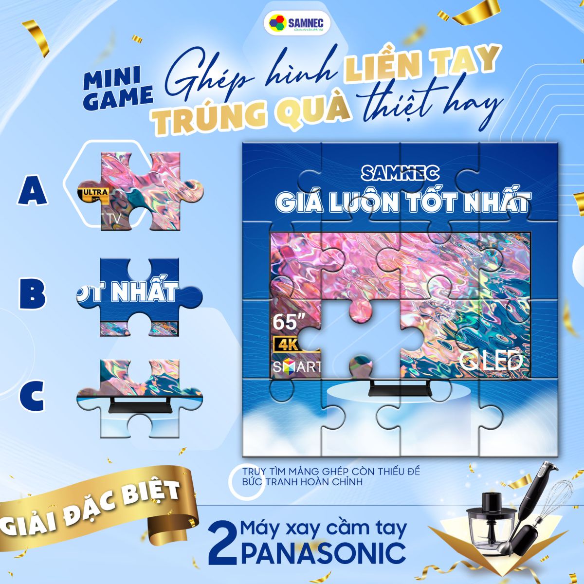 Trò chơi minigame ghép ảnh đúng nhận quà khủng