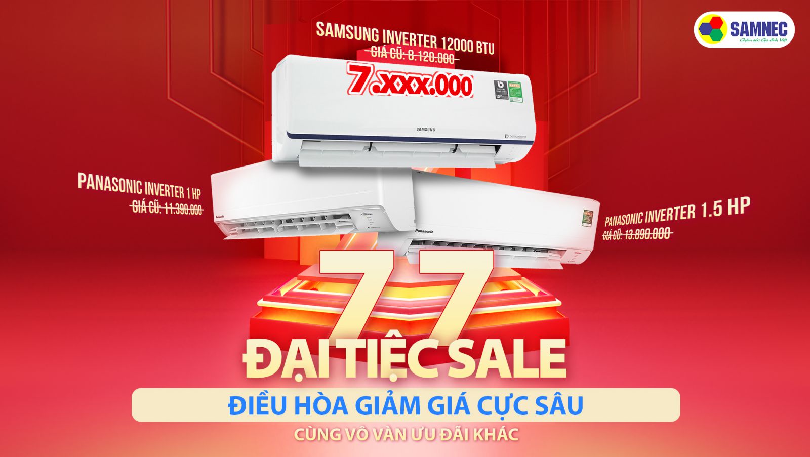 Chương trình Đại tiệc sale - 7/7 - Điều hòa giảm giá cực sâu