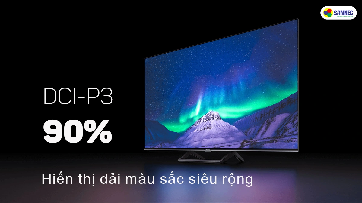  Các gam màu DCI-P3 trên TV Xiaomi Pro L55M8-A2SEA