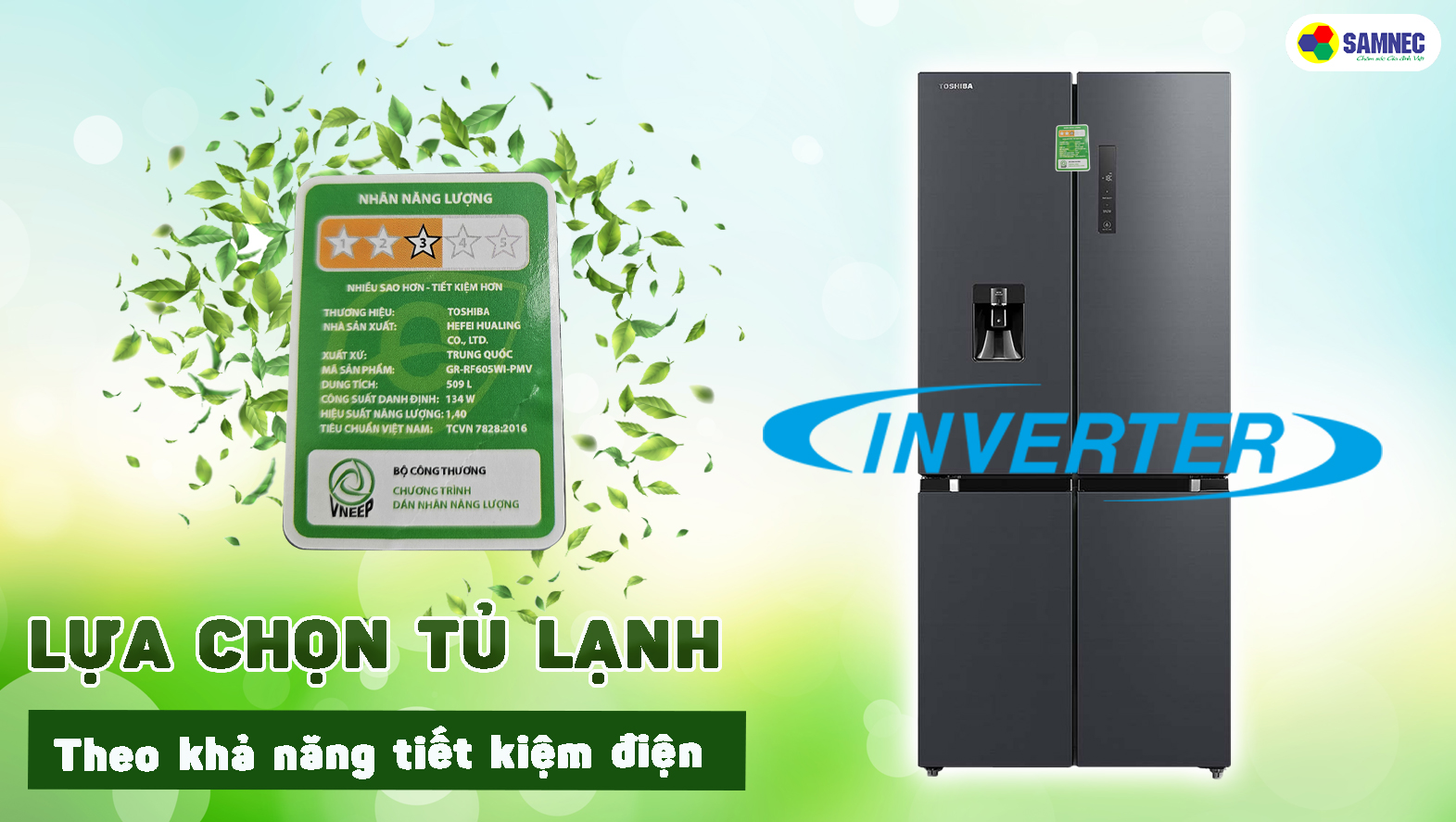 Chọn tủ lạnh theo khả năng tiết kiệm điện