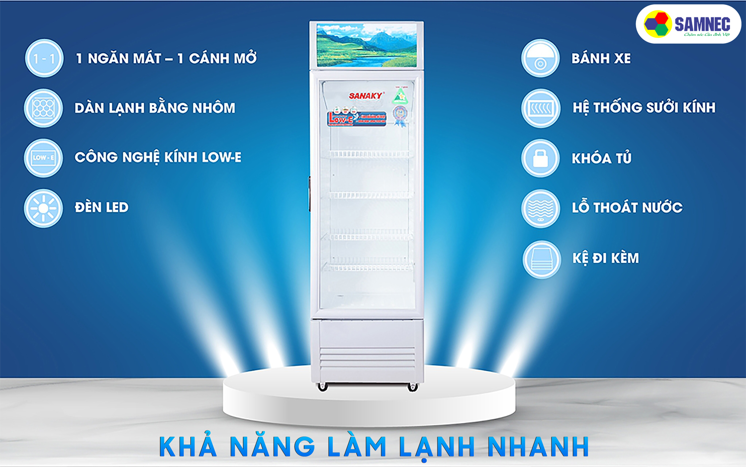 Công dụng của tủ mát đối với kinh doanh