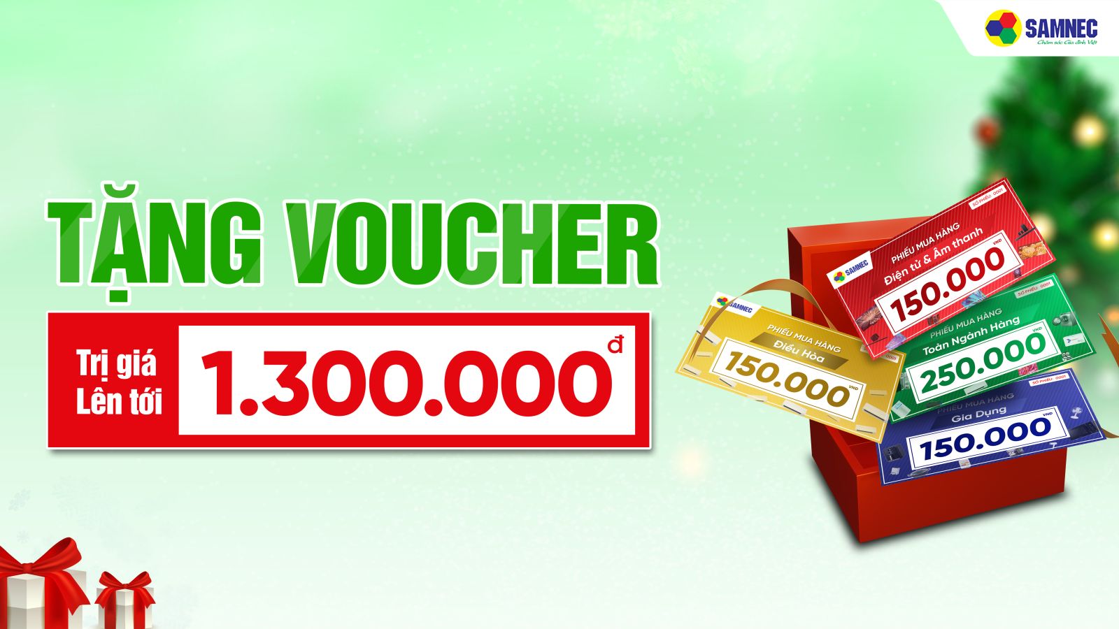 Tặng phiếu mua hàng giảm giá lên đến 1.300.000đ