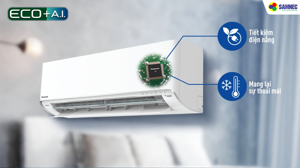 Chế độ ECO kết hợp AI giúp tiết kiệm thêm 20% điện năng so với chế độ thông thường