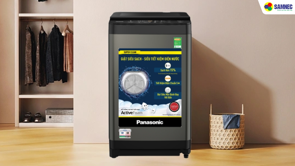 Thiết kế máy giặt Panasonic 8.2kg NA-F82Y01DRV hiện đại, nhỏ gọn