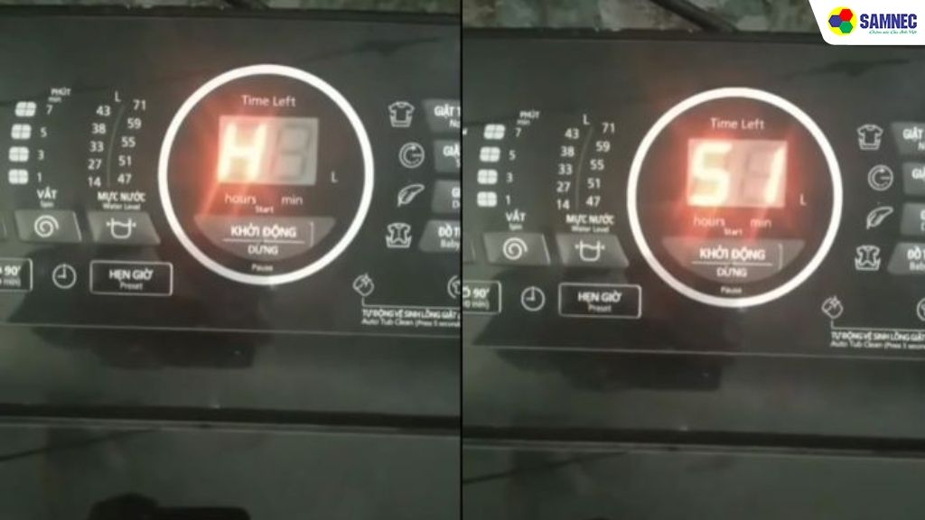 Dấu hiệu nhận biết khi máy giặt lỗi H51
