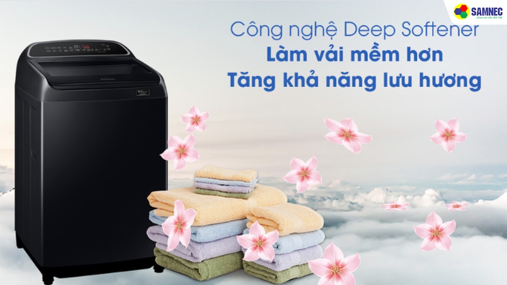 Công dụng của công nghệ Deep Softener trên máy giặt Samsung