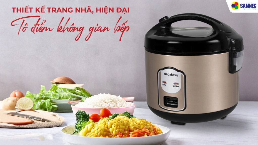 Nồi cơm điện 1,8 lít Nagakawa NRC3815