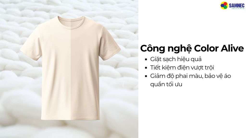 Công nghệ Color Alive giảm phai màu sợi vải