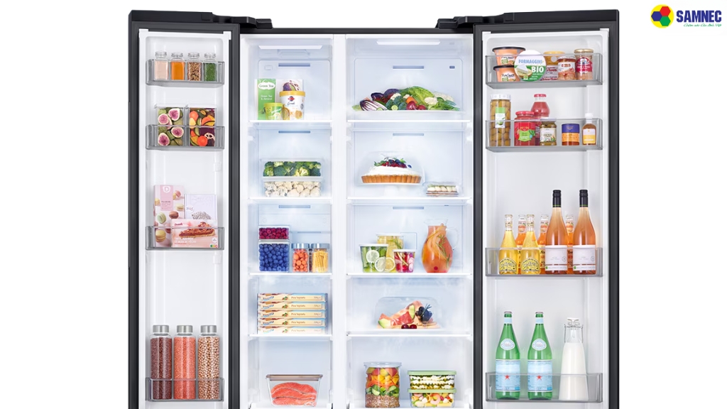 ủ lạnh Samsung Side By Side RS57DG410EB4SV trang bị hệ thống làm lạnh vòm All-around Cooling 