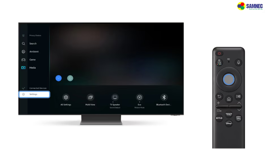 cách điều chỉnh kích thước hình ảnh tivi Samsung Bước 2