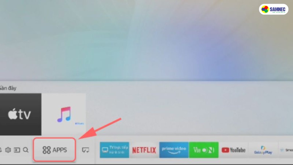  Bước 2: Vào mục Apps (Ứng dụng).