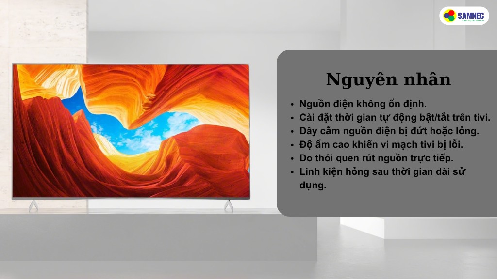 nguyên nhân tivi Sony tự động bật tắt 