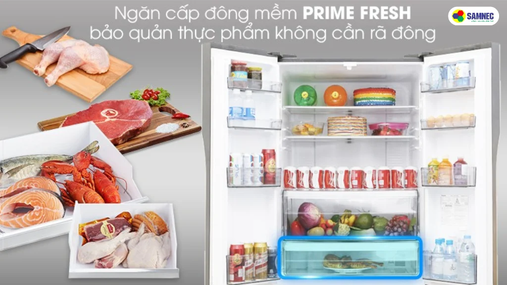 ngăn đông mềm tủ lạnh panasonic