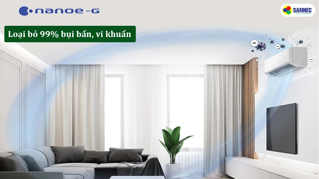 Công nghệ nanoe-g loại bỏ bụi bẩn