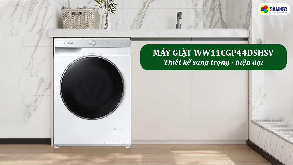 Thiết kế máy giặt  WW11CGP44DSHS sang trong, hiện đại
