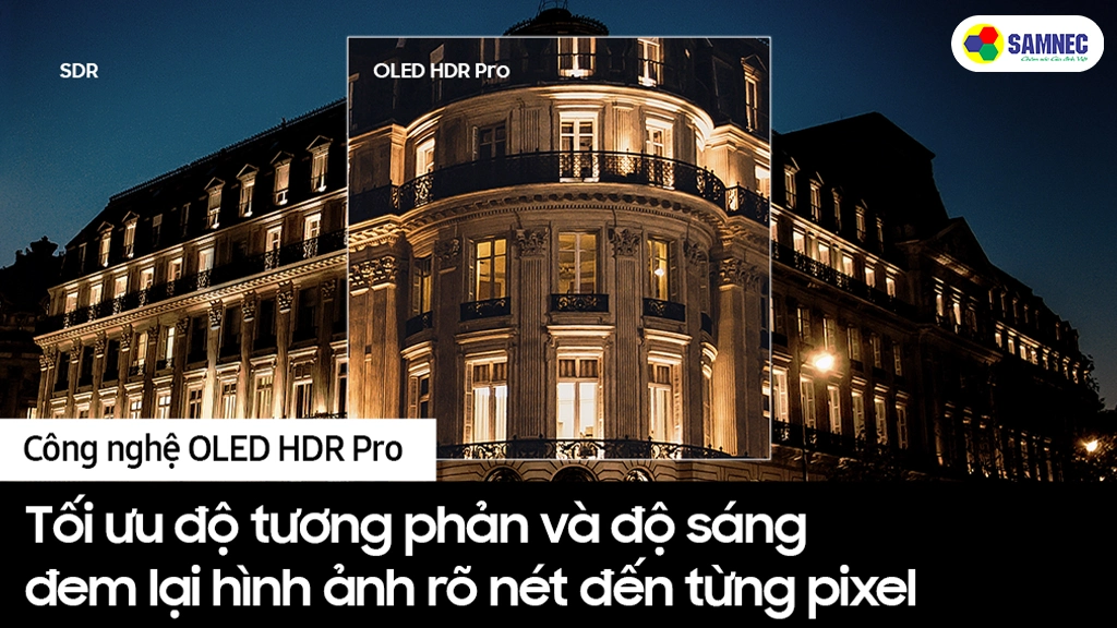 Smart Tivi OLED 4K 65 Inch Samsung QA65S95DAKXXV- công nghệ hình ảnh OLED HDR Pro