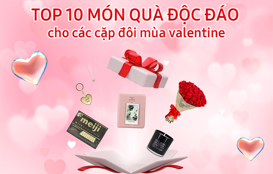 Top 10 món quà cho các cặp đôi mùa valentine