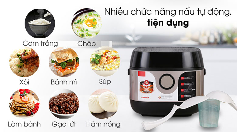 Chức năng nấu đa dạng - Nồi cơm cao tần Toshiba 1 lít RC-10IX1PV.